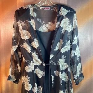 Vintage 90’s black dress with‎ sheer jacket. Rory size L. 38” chest B8